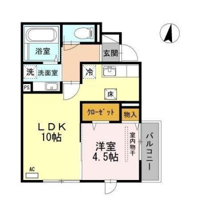 2026/07/18以降入居可能　D-ROOMマンスリー【ジュネナナモリ】インターネット使い放題！の物件間取り図