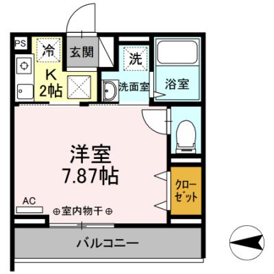 2026/08/23以降入居可能　D-ROOMマンスリー【Coｍfort yuuya】の間取り図