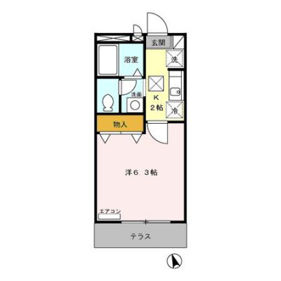 D-ROOMマンスリー【ブランシェ鷹の台】インターネット使い放題！宅配ボックスあり！の物件間取り図