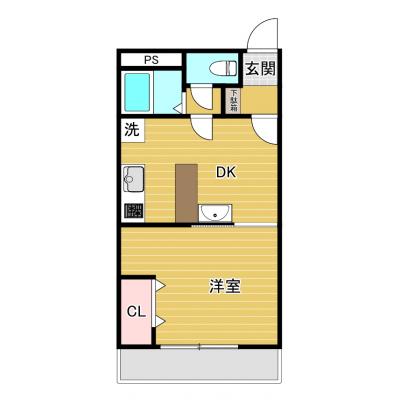 コスパだけじゃない“快適さ重視”マンスリータウン前橋問屋町A312【イオンモール高崎や吉岡町へのアクセス🚙良好！】【Wi-Fi無料📶】の物件間取り図