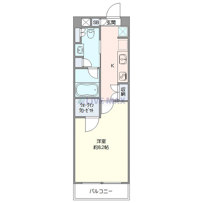 グッドステイ東西線行徳SOUTHグリーン△『禁煙ルーム・28平米・1名入居限定・追い焚き機能・独立洗面』【ベーシック】の物件間取り図