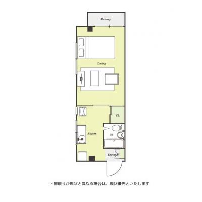 ユニオンマンスリー久米川３　201　1K・セミダブル☆【禁煙ルーム】人気の角部屋！安心のモニター付きインターフォン完備/ソファー・ローテーブル＆たっぷり収納2ドア冷蔵庫など生活家電のあるお部屋の物件間取り図