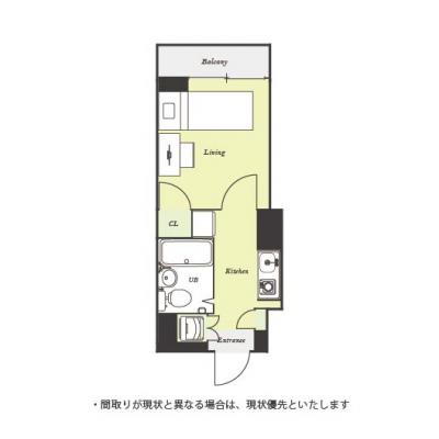 ユニオンマンスリー東村山２　211　1K・セミシングル☆【禁煙ルーム】デスク・チェア＆たっぷり収納2ドア冷蔵庫など生活家電のあるお部屋！所沢駅へ1駅＆高田馬場駅や西武新宿駅へ乗換なし。の物件間取り図