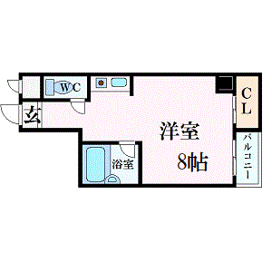 マンスリーリブマックス六甲エクレール▽【NET対応】≪スタンダードシリーズ≫の物件間取り図