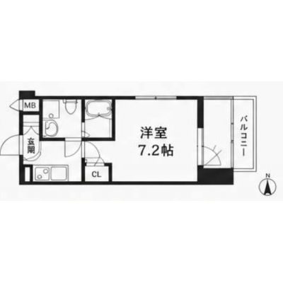 マンスリー大阪難波桜川の物件間取り図