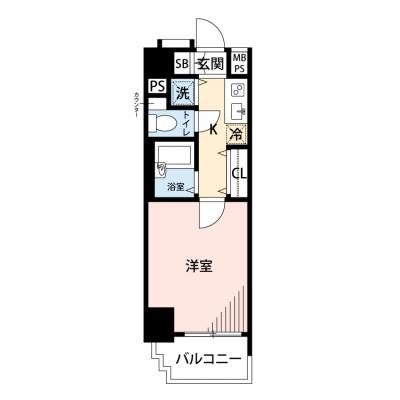 【🎉初期費用オフ｜お得なキャンペーン】【禁煙🚭/Wi-Fi無料🌐】マイナビSTAYミライエ戸越銀座ツインズ弐番館　1001の物件間取り図