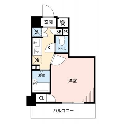 【🎉初期費用オフ｜お得なキャンペーン】【禁煙🚭/Wi-Fi無料🌐】マイナビSTAYミライエ荻窪5丁目　404の物件間取り図