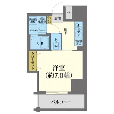 ◢◤🍂“2026秋のCampaign”🌰🐿 ◢◤“全期間”賃料60％OFF(割引期間制限なし)◢◤【ネット無料/浴室乾燥機付き】　レジデンス心斎橋🚭　【C.5205060】の物件間取り図