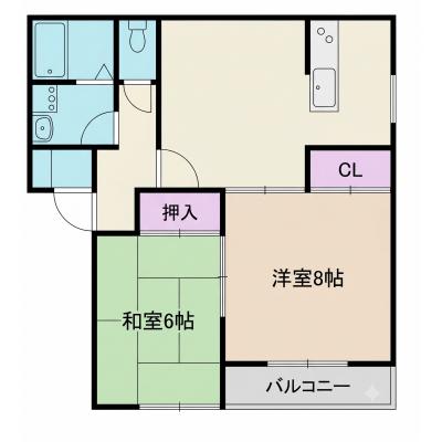 コスパだけじゃない“快適さ重視”マンスリータウン問屋町西B208【群馬パース大学まで徒歩9分🏫】【ドン・キホーテまで徒歩1分 🐧✨】【Wi-Fi無料📶】の物件間取り図
