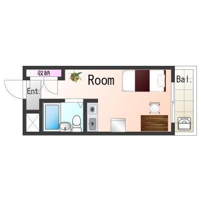 OneLife芦屋メゾンSL【芦屋駅近く・3点ユニットバスタイプ】の物件間取り図