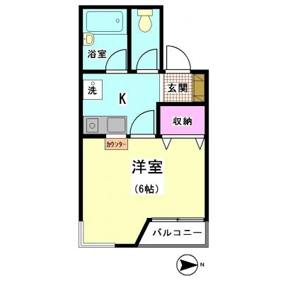 シティマンスリー蒲田・ミサトナイス　2Fタイプ　禁煙　【オートロック】【wifi無料】【駅徒歩5分】の物件間取り図