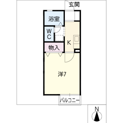 アルDEスリー長久手　202の物件間取り図