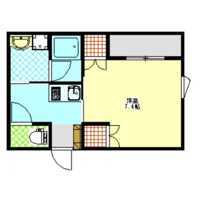 レントライフマンスリー長野北石堂Bの物件間取り図
