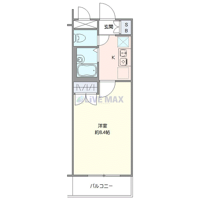 グッドステイ荻窪駅EAST△『禁煙ルーム・1K・23平米』【浴室乾燥付】≪ベーシック≫の間取り図