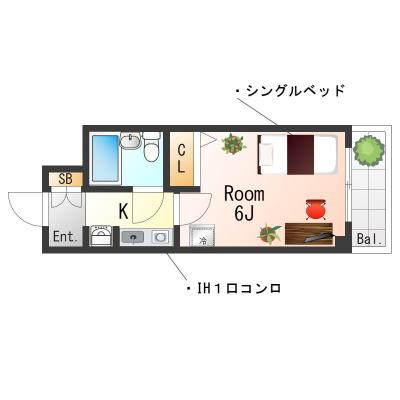 OneLife神戸みなとまちSL【オートロック・エレベーター付き】の物件間取り図