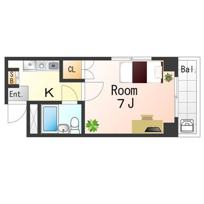 OneLife兵庫SOUTHコートSL【3点ユニットバスタイプ】の物件間取り図