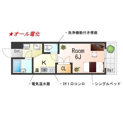 OneLife須磨ハビテSL【オートロック・バストイレ別】の物件間取り図