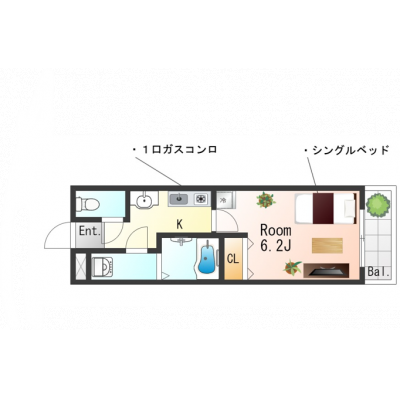 OneLife西鈴蘭台アビテSL【駅近・独立洗面台】の物件間取り図