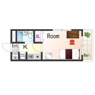 OneLife垂水ヴェルディSL【オートロック・3点ユニットバスタイプ】の物件間取り図