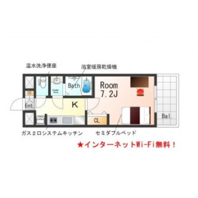 OneLife昭和通SL【Wi-Fi無料・オートロック付！】の物件間取り図