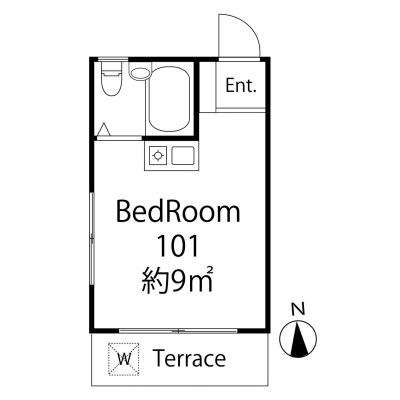 グリーンハイツ5 101の物件間取り図