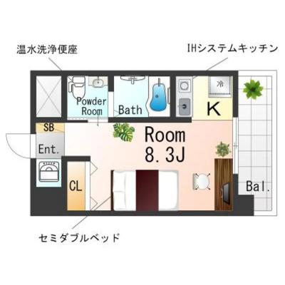 OneLife西宮メゾンSL【オートロック・駅チカ物件】の物件間取り図