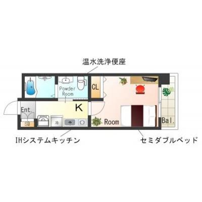 OneLife西宮NORTH SL【オートロック・駅チカ物件】の物件間取り図