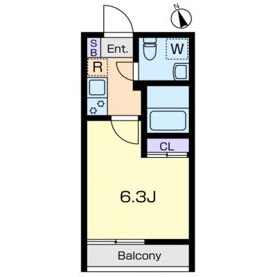 【J’sコート桜上水 402】8月3日～入居可🌟厚さ25㎝超高密度ポケットコイルマットレス使用！桜上水駅　徒歩1分！新宿駅・渋谷駅まで約15分！好立地のデザイナーズマンション☆【インターネット無料】の物件間取り図
