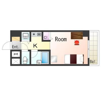 OneLife明石松の内ハイツSL【Wi-Fi無制限・駅チカ・バストイレ別】の物件間取り図
