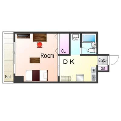 OneLife新三田シティSL【オートロック・3点ユニットバスタイプ】の物件間取り図