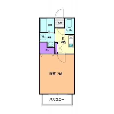 【佐賀県佐賀市/佐賀駅/駐車場/バス・トイレ別】フィオーレモエ多布施の物件詳細の物件間取り図