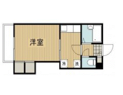 マンスリーリブマックス小田急線・東海大学前SOUTH△『禁煙ルーム・1名入居限定・23平米・駅4分』【セパレート】≪スタンダードシリーズ≫の物件間取り図