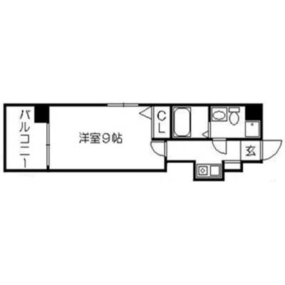 エールマンスリー幟町　壱番館（9-2）　【★無料WI-FI標準装備（無制限）★、ゴミ簡易分別毎日回収、宅配ＢＯＸ、オートロック、エレベーター、銀山町駅徒歩圏内】の物件間取り図