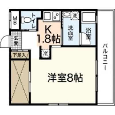 エールマンスリー広島駅　弐番館(7-2)　【★無料WI-FI標準装備（無制限）★、広島駅徒歩圏内、角部屋、32型TV、乾燥機能付洗濯機】の物件間取り図