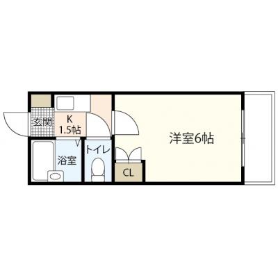 エールマンスリー井口　(5-2)　【★無料WI-FI標準装備（無制限）★、オートロック、バストイレ別、ゴミ毎日回収、南向き、草津南駅徒歩圏内】の物件間取り図