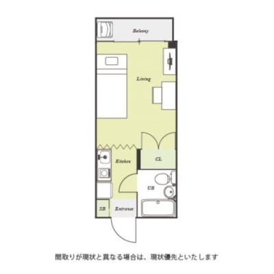 ユニオンマンスリー永山２　205　1R・シングル☆【禁煙ルーム】デスク・チェア＆たっぷり収納2ドア冷蔵庫など生活家電のあるお部屋/京王相模原線と小田急多摩線沿線/明大前や新宿へ乗り換えなしでアクセスの物件間取り図
