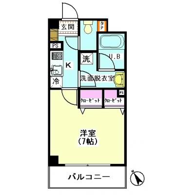 シティマンスリー蒲田東口・サンハイム蒲田　3Fタイプ【禁煙】【wifi無料】の物件間取り図