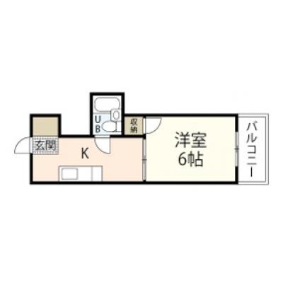 エールマンスリー広島駅北　五番館（3-6）【★無料WI-FI標準装備（無制限）★、３２型TV、ゴミ毎日回収、JR広島駅徒歩圏内】の物件間取り図