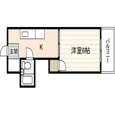 エールマンスリー広島駅北　五番館（3-7）【★無料WI-FI標準装備（無制限）★、３２型TV、ゴミ毎日回収、JR広島駅徒歩圏内】の物件間取り図