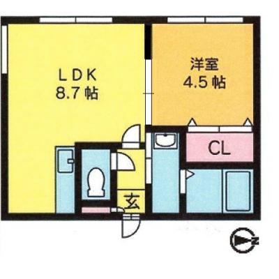 ノールテラスTI  42　人気の北12条北大エリアの物件間取り図