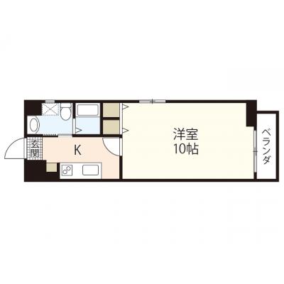 エールマンスリー広島駅　四番館(12-1)【★無料WI-FI標準装備（無制限）★広島駅・市内繁華街徒歩圏内★独立洗面台、２口コンロ、乾燥機能付き洗濯機】の物件間取り図