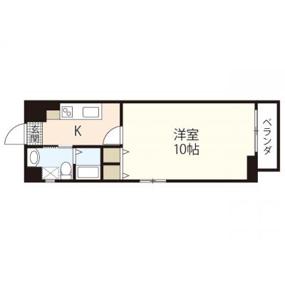 エールマンスリー広島駅　四番館(9-3)【★無料WI-FI標準装備（無制限）★広島駅・市内繁華街徒歩圏内★独立洗面台、２口コンロ、乾燥機能付き洗濯機】の物件間取り図