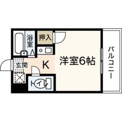 エールマンスリー五日市　壱番館（7-6)　【★無料WI-FI標準装備（無制限）★、ゴミ毎日回収、エレベーター、駐車場要相談、オートロック、32型TV】の物件間取り図
