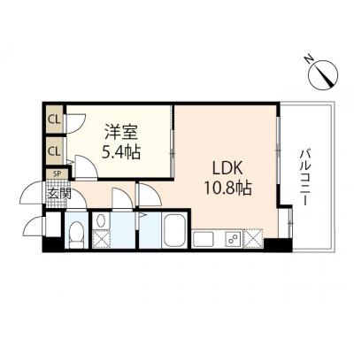 エールマンスリー西広島　弐番館（2-2）の物件間取り図