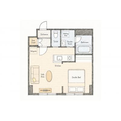 ◇ラヴィスタ北17条(type1)◇北海道大学徒歩圏内！地下鉄『北18条駅』徒歩7分☆北欧モダンなお部屋☆札幌駅アクセス良好！の物件間取り図