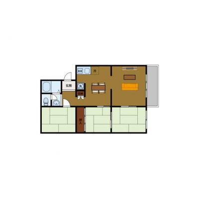 【1ヶ月総額121,500円？！👀】駐車場無料｜ファミリー・同棲にも◎ソファ付き・3LDK🏠｜地下鉄難波直結｜BraTTo東生駒の物件間取り図