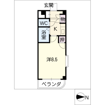 アルDEスリー御器所　5Aの物件間取り図