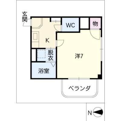 アルDEスリー御器所　2Dの物件間取り図
