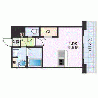 OneLife九品寺リブスⅢ【★設備充実】の物件間取り図