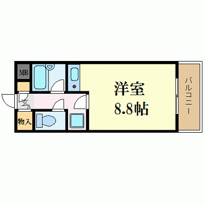 OneLife熊本城SOUTH【★駅1分・セパレートタイプ】の物件間取り図